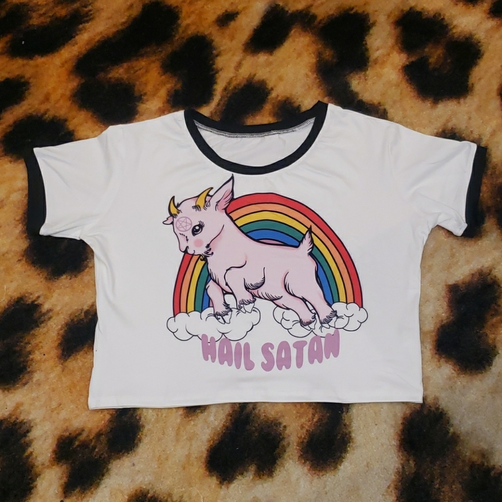 Hail Satan Rainbow Tee